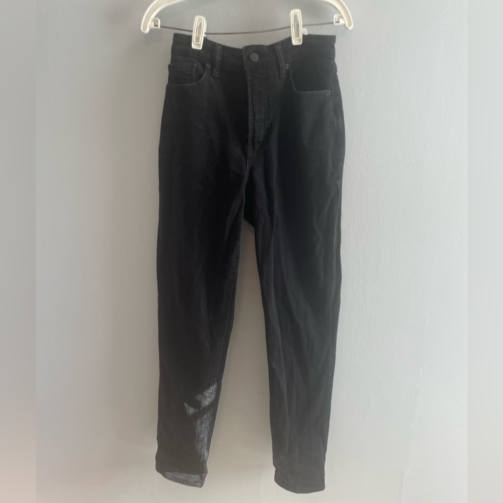 Black straightener leg jeans